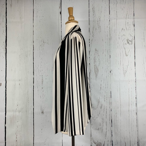 NORDSTROM || LUSH Striped Drape Front Blazer - Picture 3 of 7